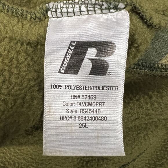 Russell Athletic Hoodie Men’s XL Camo Heavy Hunting Hiking W/ Kangaroo Pocket - Picture 6 of 14